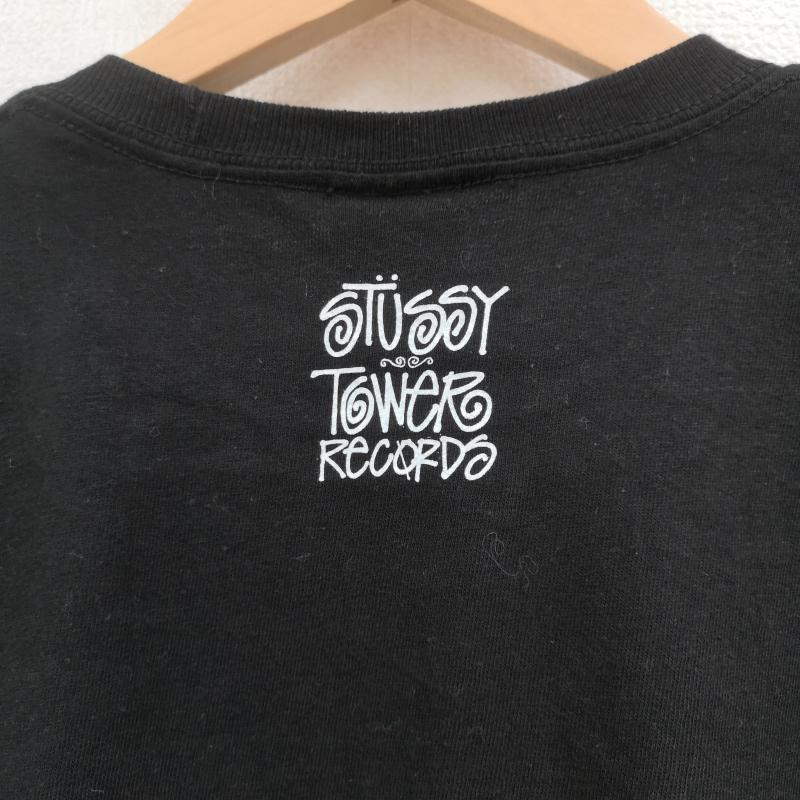 ステューシー STUSSY Tシャツ 半袖 メキシコ製 TOWERRECORDS 30周年コラボ NO MUSIC NO LIFE 半袖 Tシャツ S/S TEE M 黒 / ブラック / black メンズ USED 古着 中古 50168698