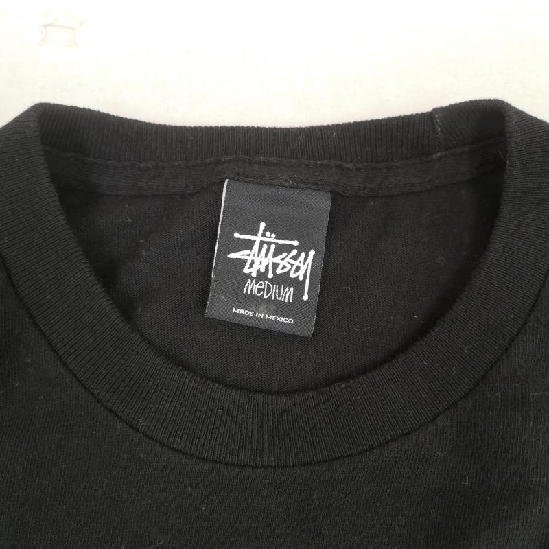 ステューシー STUSSY Tシャツ 半袖 メキシコ製 TOWERRECORDS 30周年コラボ NO MUSIC NO LIFE 半袖 Tシャツ S/S TEE M 黒 / ブラック / black メンズ USED 古着 中古 50168698