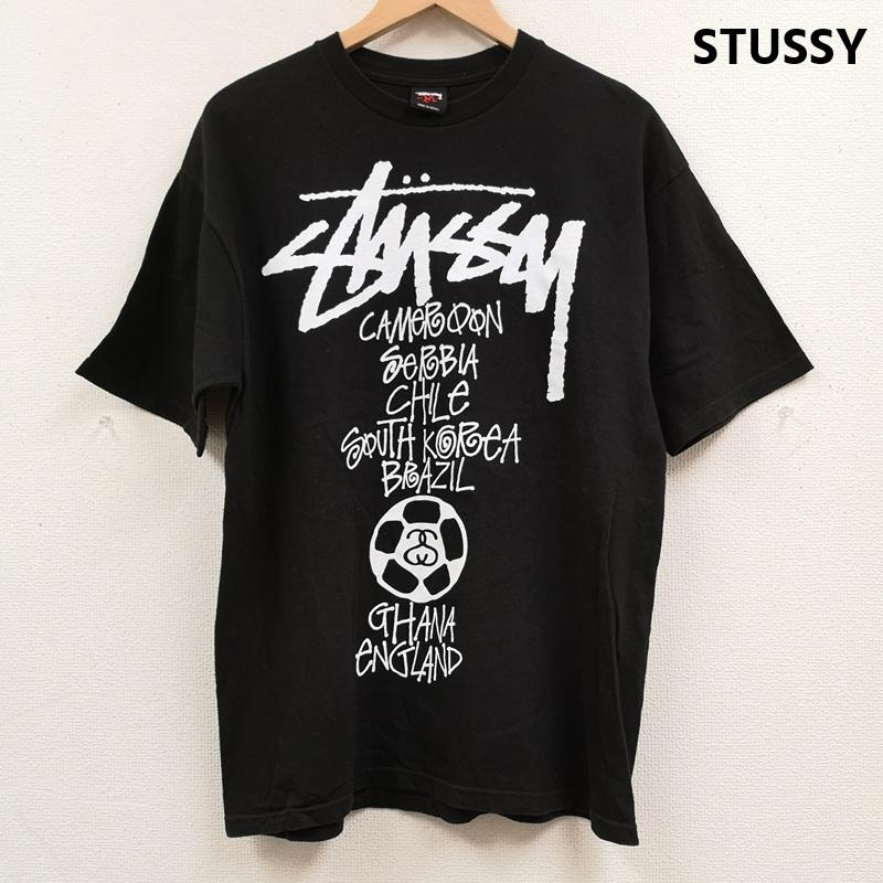 ステューシー STUSSY Tシャツ 半袖 00s メキシコ製 FIFA ワールドカップ 南アフリカ 大会 ワールドツアー 半袖 Tシャツ S/S TEE M 黒 / ブラック / black メンズ USED 古着 中古 50168699