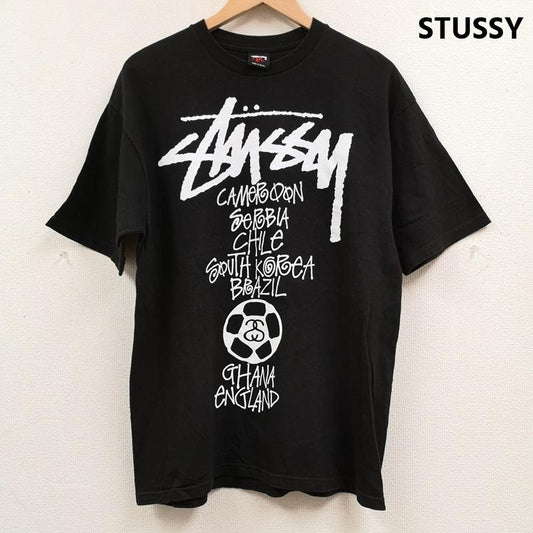 ステューシー STUSSY Tシャツ 半袖 00s メキシコ製 FIFA ワールドカップ 南アフリカ 大会 ワールドツアー 半袖 Tシャツ S/S TEE M 黒 / ブラック / black メンズ USED 古着 中古 50168699