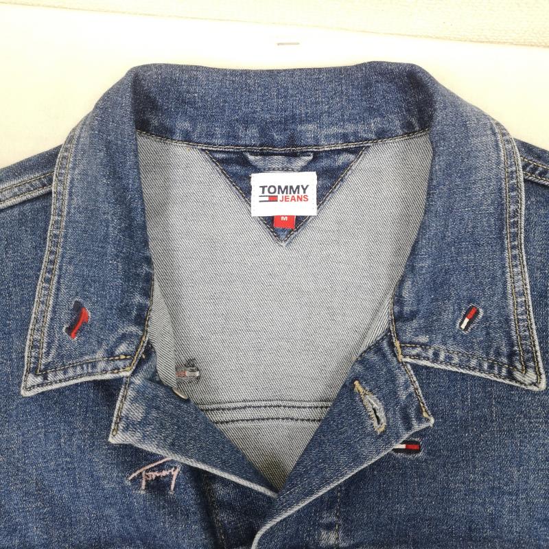トミー ジーンズ TOMMY JEANS ジャケット、上着 ジャンパー、ブルゾン フラッグロゴ 刺繡 総柄 デニム トラッカー ジャケット Ｇジャン M インディゴ / インディゴ / Indigo メンズ USED 古着 中古 50168701