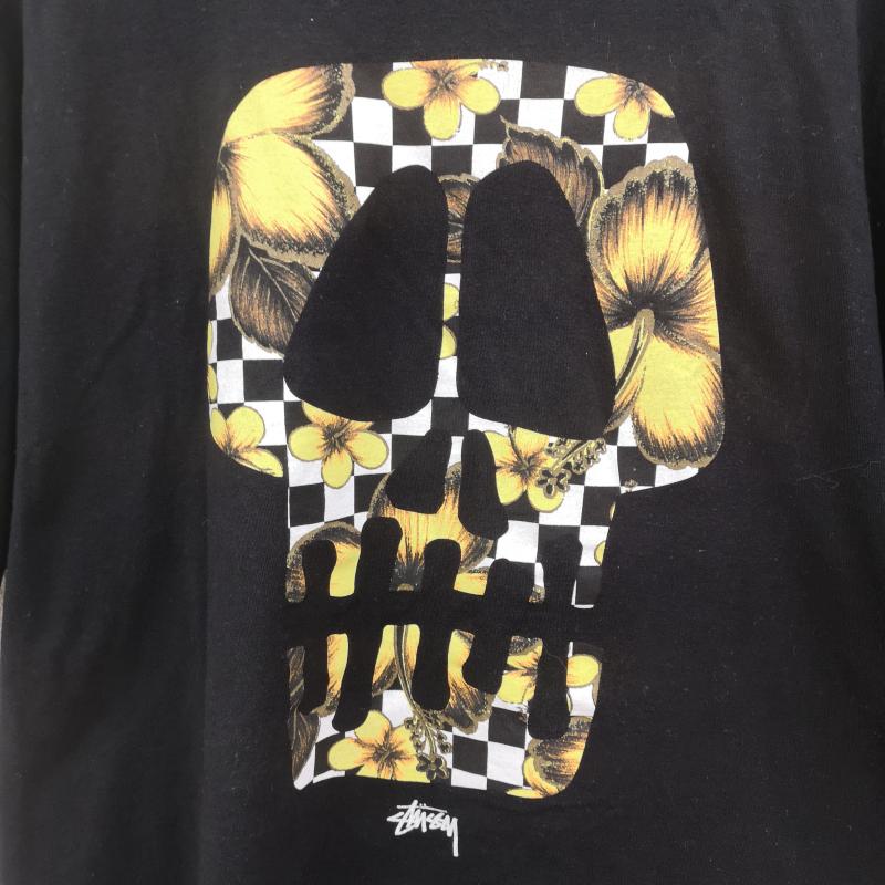 ステューシー STUSSY Tシャツ 半袖 00s メキシコ製 黒タグ 骸骨 スカル ハイビスカス 半袖 Tシャツ S/S TEE XL 黒 / ブラック / black メンズ USED 古着 中古 50168704