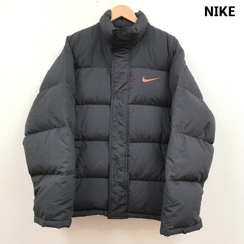 ナイキ NIKE ジャケット、上着 ダウンジャケット 90s 白タグ スウッシュ 刺繡 ワンポイント ダウン ジャケット M 黒 / ブラック / black メンズ USED 古着 中古 50168705
