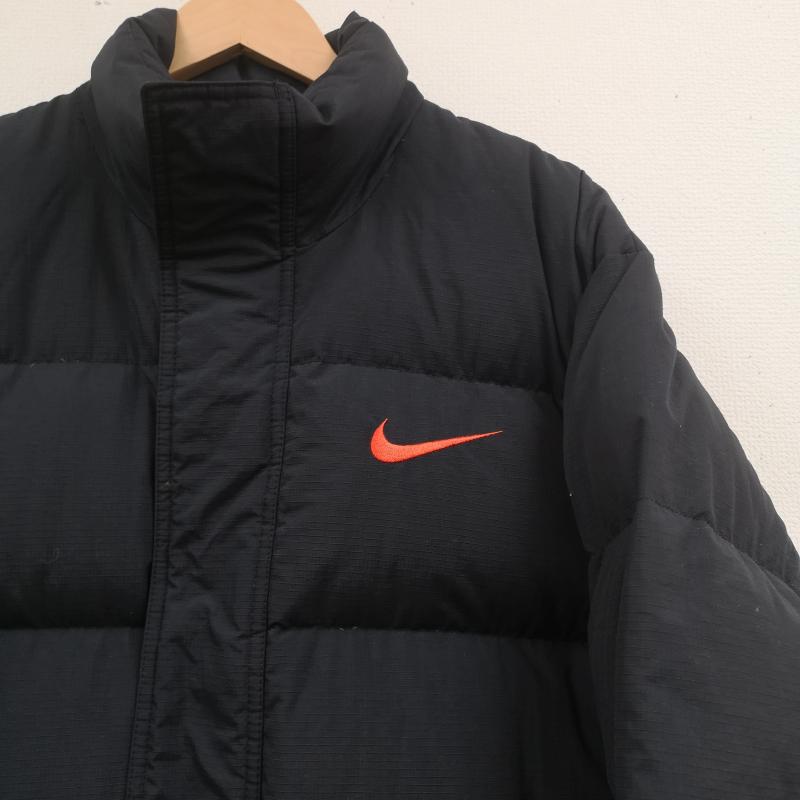 ナイキ NIKE ジャケット、上着 ダウンジャケット 90s 白タグ スウッシュ 刺繡 ワンポイント ダウン ジャケット M 黒 / ブラック / black メンズ USED 古着 中古 50168705