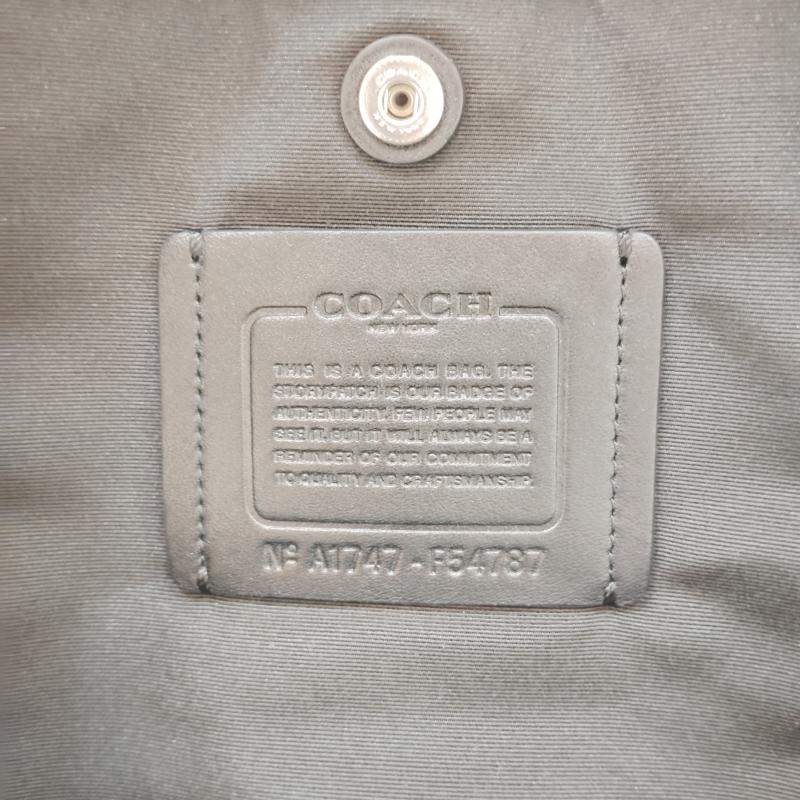 コーチ COACH ボディバッグ ボディバッグ チャールズ パック シグネチャー PVC コーティング キャンバス レザー F54787 - 黒 / ブラック / black X 灰 / グレー / gray メンズ USED 古着 中古 50168708