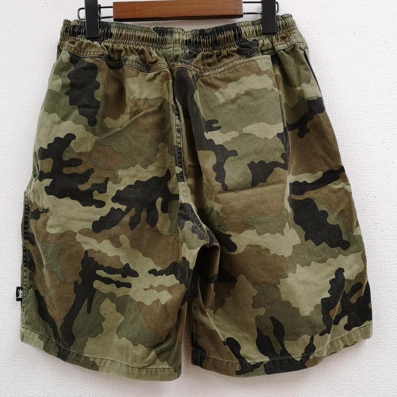 ステューシー STUSSY パンツ チノパン 90s 黒タグ カモフラージュ 迷彩柄 ウエストゴム ショート パンツ ハーフ パンツ L マルチカラー / マルチカラー / multicolor メンズ USED 古着 中古 50168709