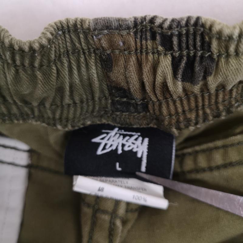 ステューシー STUSSY パンツ チノパン 90s 黒タグ カモフラージュ 迷彩柄 ウエストゴム ショート パンツ ハーフ パンツ L マルチカラー / マルチカラー / multicolor メンズ USED 古着 中古 50168709