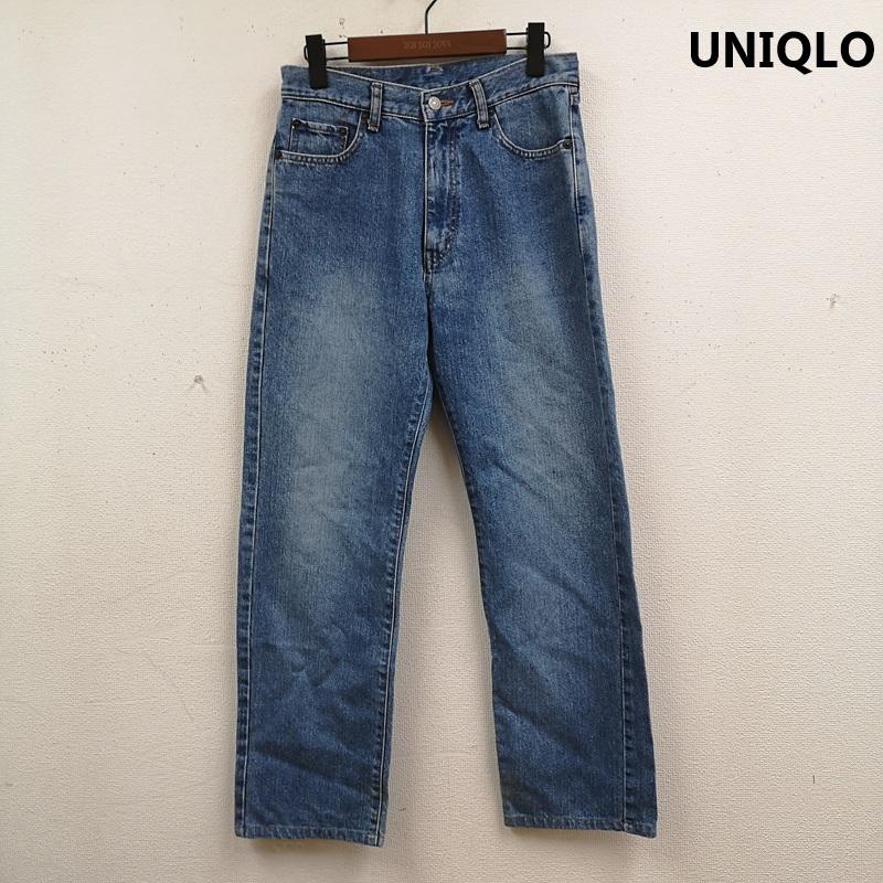 ユニクロ UNIQLO パンツ デニム、ジーンズ 赤タブ レギュラー ストレート デニム パンツ ジーンズ 343-09-01 インディゴ / インディゴ / Indigo メンズ USED 古着 中古 50168713