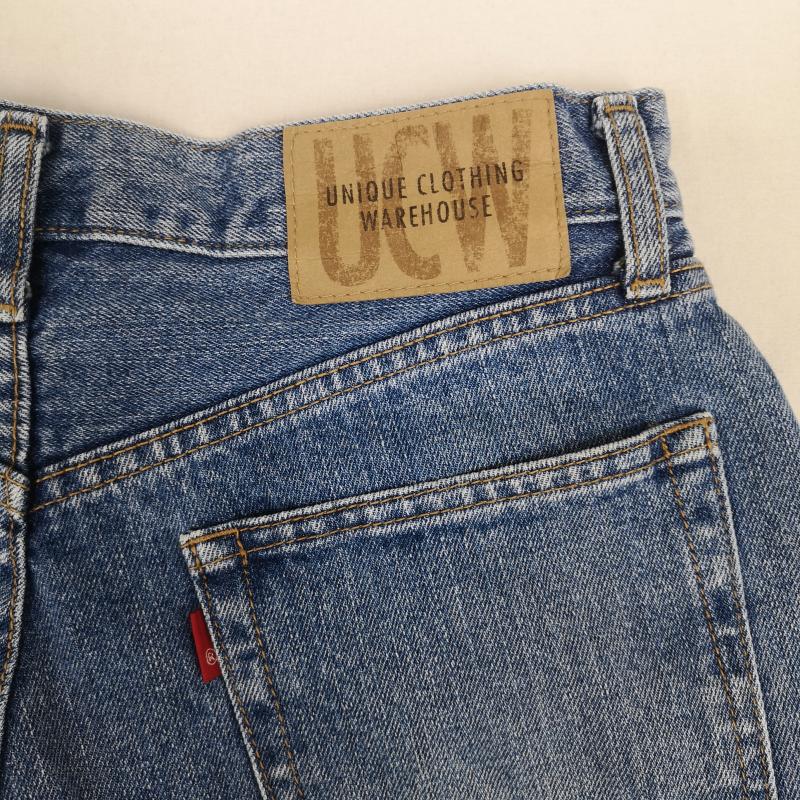 ユニクロ UNIQLO パンツ デニム、ジーンズ 赤タブ レギュラー ストレート デニム パンツ ジーンズ 343-09-01 インディゴ / インディゴ / Indigo メンズ USED 古着 中古 50168713