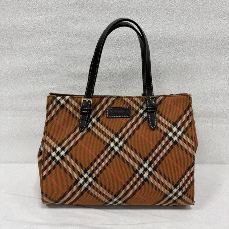 バーバリー BURBERRY ハンドバッグ ハンドバッグ ノバチェック ミニ トート ハンドバッグ ブルーレーベル キャンバス レザー - チェック X ロゴ、文字 茶 / ブラウン / brown X 橙 / オレンジ / orange X ベージュ / ベージュ / beige レディース USED 古着 中古 50168716