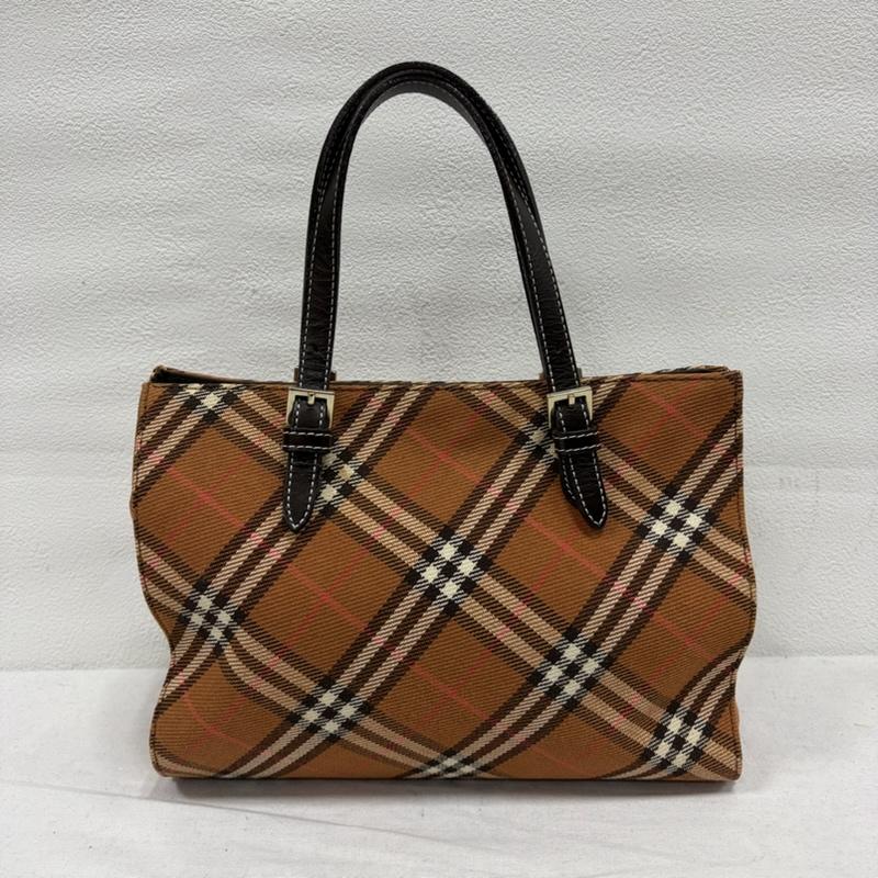 バーバリー BURBERRY ハンドバッグ ハンドバッグ ノバチェック ミニ トート ハンドバッグ ブルーレーベル キャンバス レザー - チェック X ロゴ、文字 茶 / ブラウン / brown X 橙 / オレンジ / orange X ベージュ / ベージュ / beige レディース USED 古着 中古 50168716