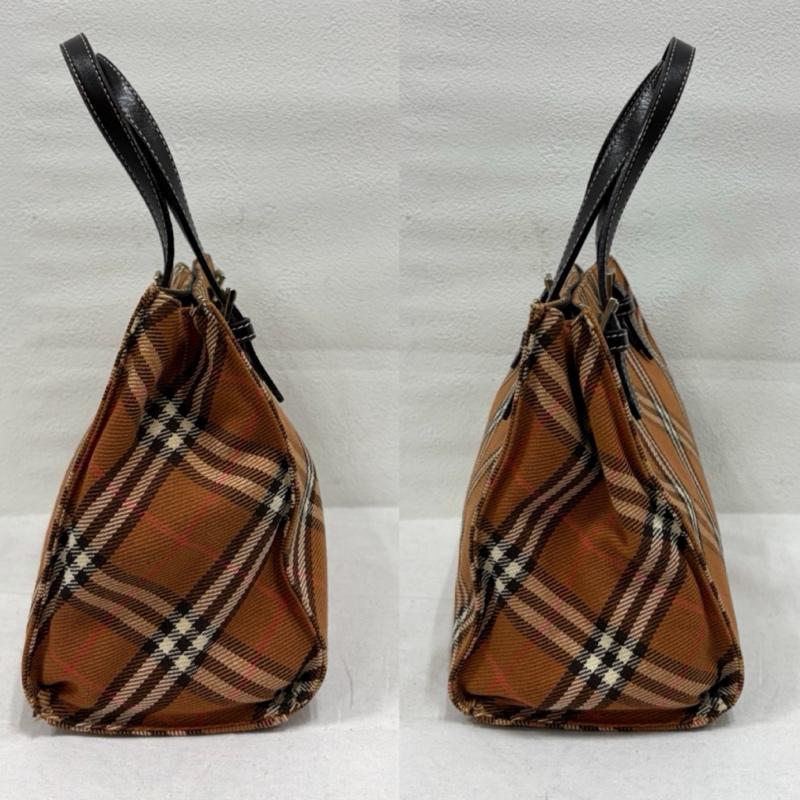 バーバリー BURBERRY ハンドバッグ ハンドバッグ ノバチェック ミニ トート ハンドバッグ ブルーレーベル キャンバス レザー - チェック X ロゴ、文字 茶 / ブラウン / brown X 橙 / オレンジ / orange X ベージュ / ベージュ / beige レディース USED 古着 中古 50168716