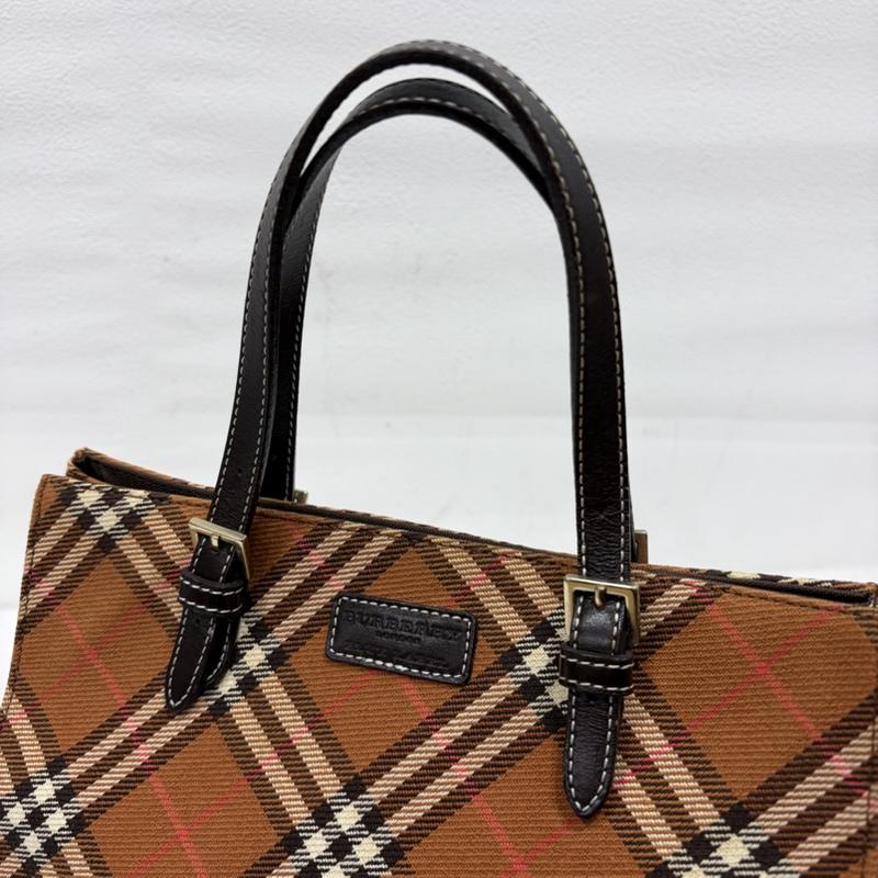 バーバリー BURBERRY ハンドバッグ ハンドバッグ ノバチェック ミニ トート ハンドバッグ ブルーレーベル キャンバス レザー - チェック X ロゴ、文字 茶 / ブラウン / brown X 橙 / オレンジ / orange X ベージュ / ベージュ / beige レディース USED 古着 中古 50168716