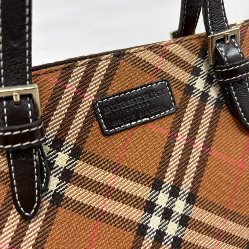バーバリー BURBERRY ハンドバッグ ハンドバッグ ノバチェック ミニ トート ハンドバッグ ブルーレーベル キャンバス レザー - チェック X ロゴ、文字 茶 / ブラウン / brown X 橙 / オレンジ / orange X ベージュ / ベージュ / beige レディース USED 古着 中古 50168716
