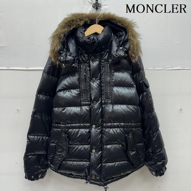 モンクレール MONCLER ジャケット、上着 ダウンジャケット ROD フード ファー ダウン ジャケット 0 黒 / ブラック / black メンズ USED 古着 中古 50168717