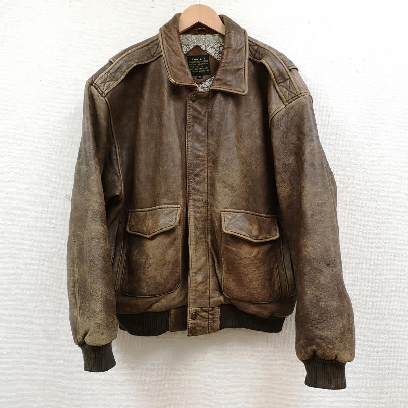 古着 USED ジャケット、上着 レザージャケット TYPE A-1 羊革 ミリタリー 軍物 レザー ジャケット 革ジャン L 茶 / ブラウン / brown メンズ USED 古着 中古 50168725