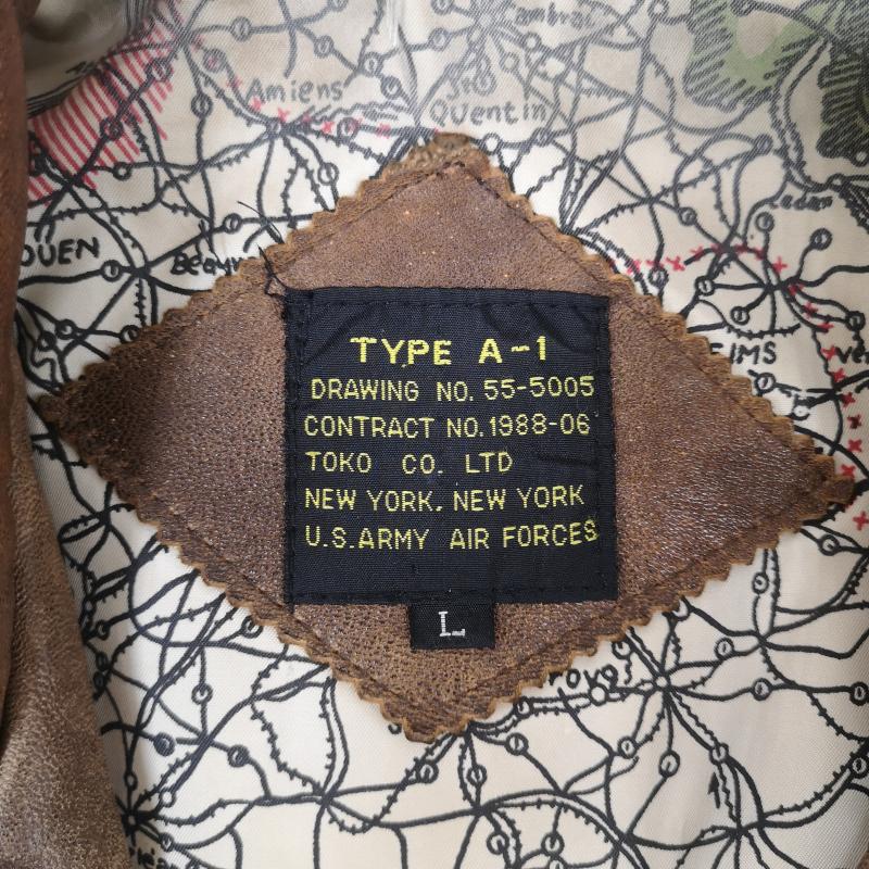 古着 USED ジャケット、上着 レザージャケット TYPE A-1 羊革 ミリタリー 軍物 レザー ジャケット 革ジャン L 茶 / ブラウン / brown メンズ USED 古着 中古 50168725