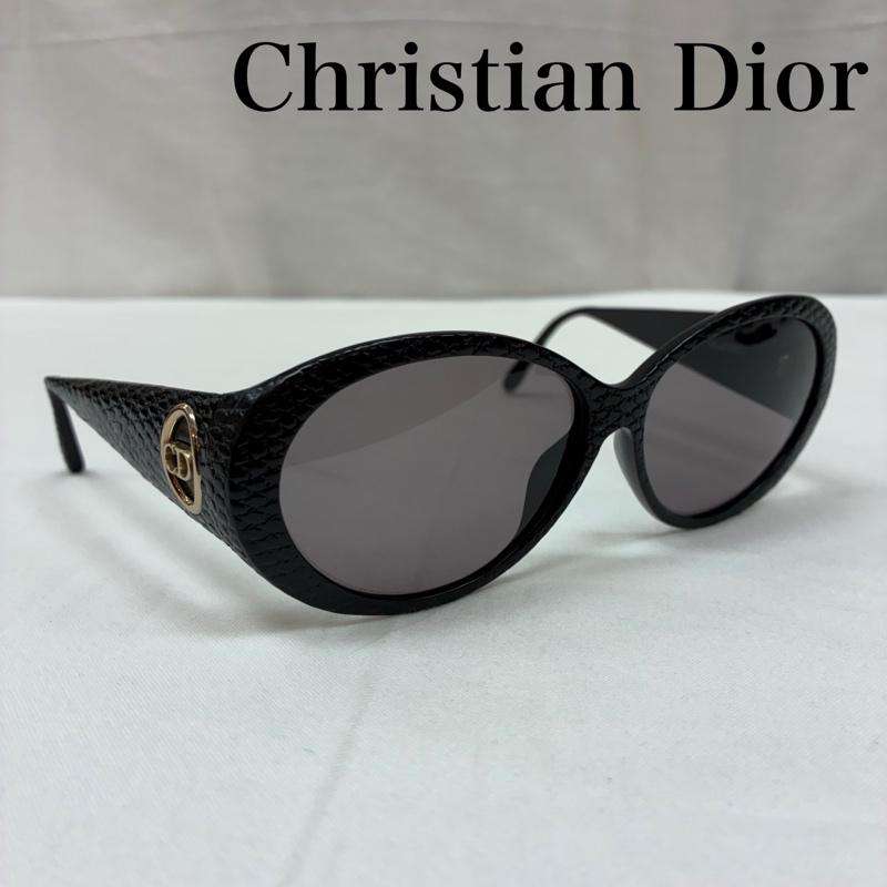 クリスチャンディオール Christian Dior めがね・サングラス サングラス CD ゴールド ロゴ リザード調 型押し オーバル サングラス 2854 90 60-13 - レディース USED 古着 中古 50168736