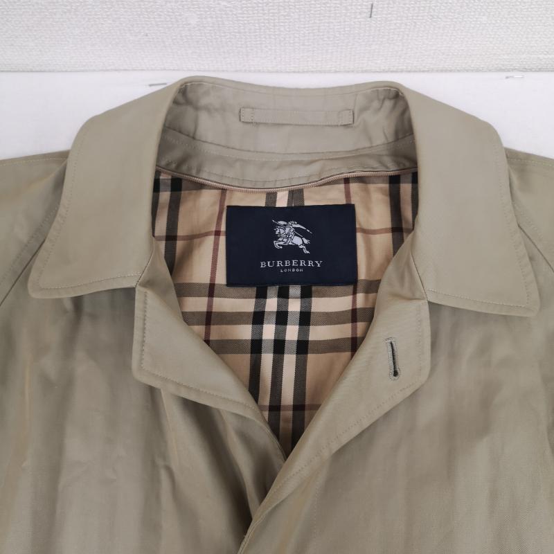 バーバリーロンドン Burberry London コート コート一般 ノバチェック 比翼仕立て ロング ステンカラー コート ベージュ / ベージュ / beige メンズ USED 古着 中古 50168740