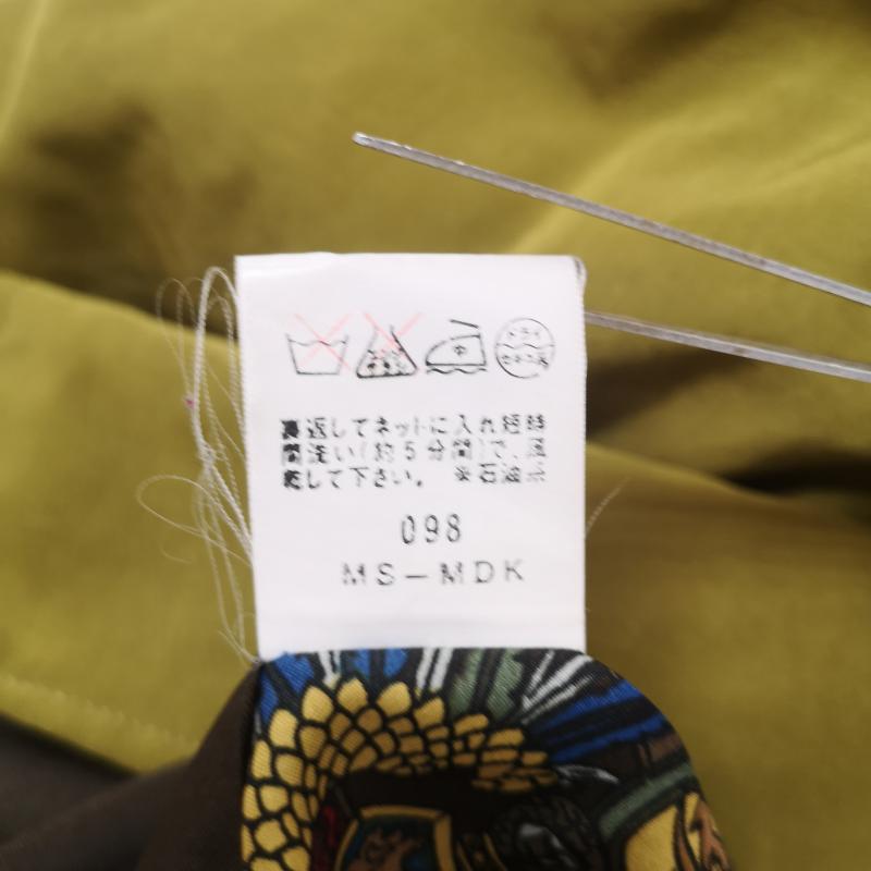 ミラ・ショーン mila schon コート コート一般 日本製 切り替え レイヤード風 スタンドカラー ロング コート 40 カーキ / カーキ / khaki レディース USED 古着 中古 50168743