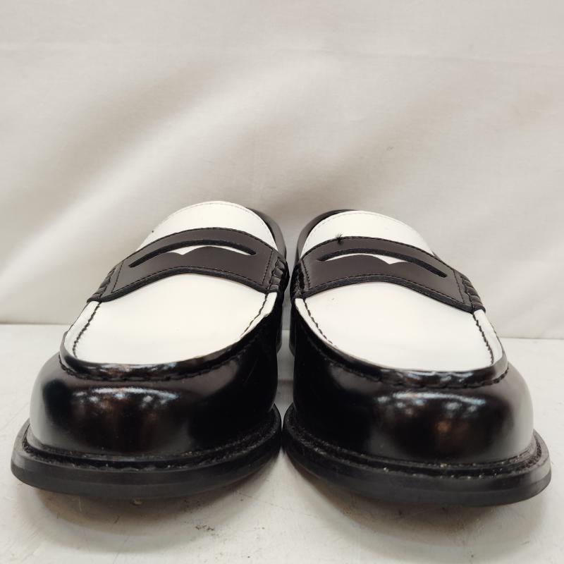 レザー レザー 革靴 革靴 London Shoe Make Oxford and Derby レザー コイン ローファー UK：8 白 / ホワイト / white X 黒 / ブラック / black メンズ USED 古着 中古 50168744