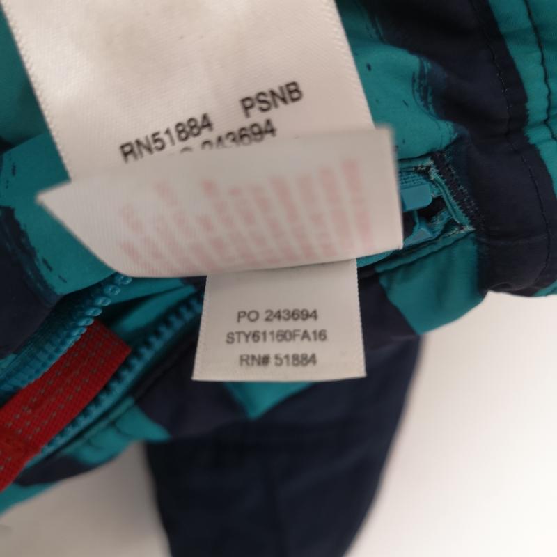 パタゴニア patagonia ジャケット、上着 ジャンパー、ブルゾン リバーシブル 2WAY ボーダー ボア ジャケット 61160 4 青 / ブルー / blue X 赤 / レッド / red ボーイズ USED 古着 中古 50168748