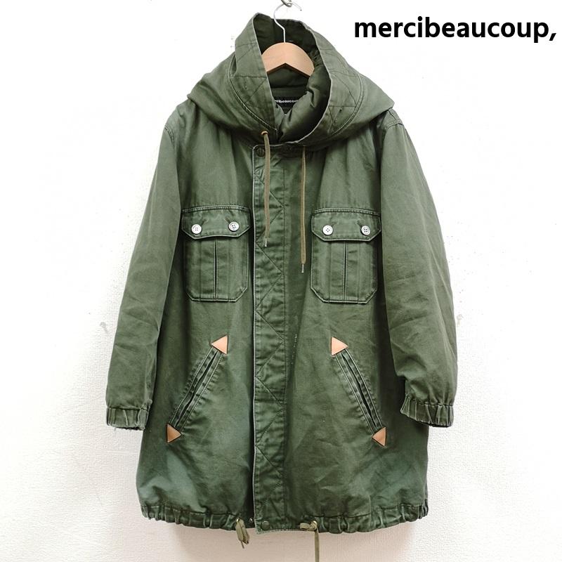 メルシーボークー mercibeaucoup, ジャケット、上着 ジャンパー、ブルゾン キルティング ライナー付き 宇津木えり メルモッズ ミリタリー コート MB83FA806 1 カーキ / カーキ / khaki メンズ USED 古着 中古 50168755