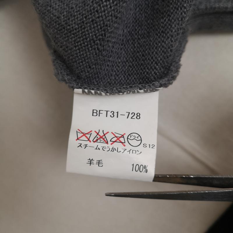 バーバリーゴルフ BURBERRY GOLF ニット、セーター 長袖 90s ノバチェック ホース ロゴ クルーネック ニット セーター L 灰 / グレー / gray メンズ USED 古着 中古 50168762