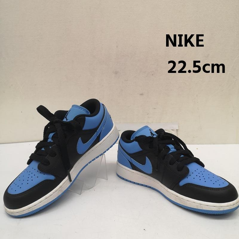 ナイキ NIKE スニーカー スニーカー JORDAN BRAND AIR JORDAN 1 LOW ローカット スニーカー 553560-041 22.5cm 水色 / ライトブルー / ボーイズ USED 古着 中古 50168768