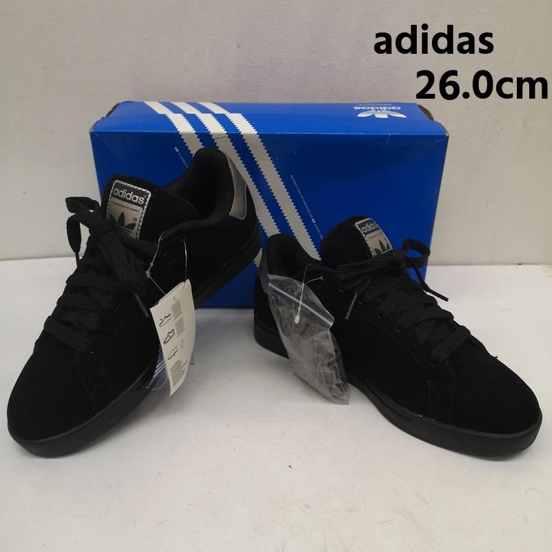 アディダス adidas スニーカー スニーカー Bankment Evolution ロゴ コーデュロイ スニーカー 26.0cm 黒 / ブラック / black メンズ USED 古着 中古 50168770