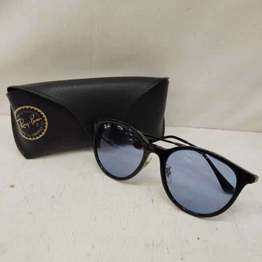 レイバン Ray-Ban めがね・サングラス サングラス RB4334D ローブリッジ アジアン フィット ポリッシュ ブラック ブルー レンズ - 黒 / ブラック / black X 青 / ブルー / blue メンズ USED 古着 中古 50168773