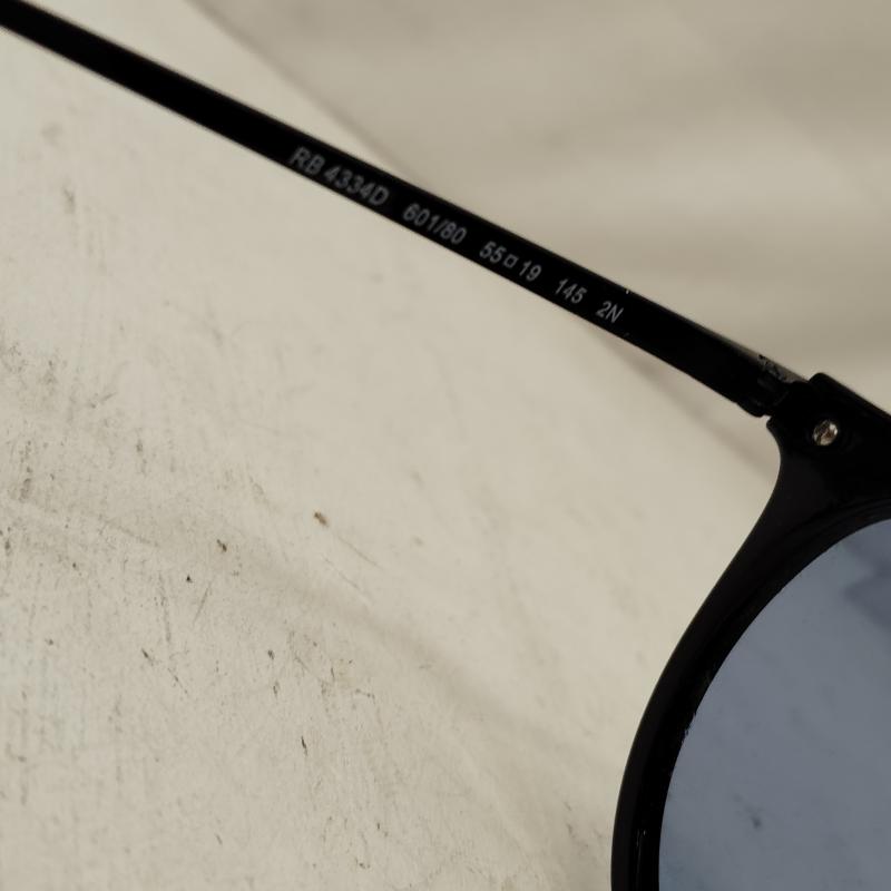 レイバン Ray-Ban めがね・サングラス サングラス RB4334D ローブリッジ アジアン フィット ポリッシュ ブラック ブルー レンズ - 黒 / ブラック / black X 青 / ブルー / blue メンズ USED 古着 中古 50168773