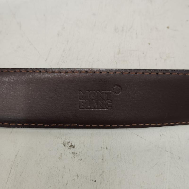 モンブラン MONTBLANC ベルト・バックル ベルト 102324 JAL限定モデル パラジウム 仕上げ リバーシブル - 黒 / ブラック / black X 茶 / ブラウン / brown X 銀 / シルバー / silver color メンズ USED 古着 中古 50168776