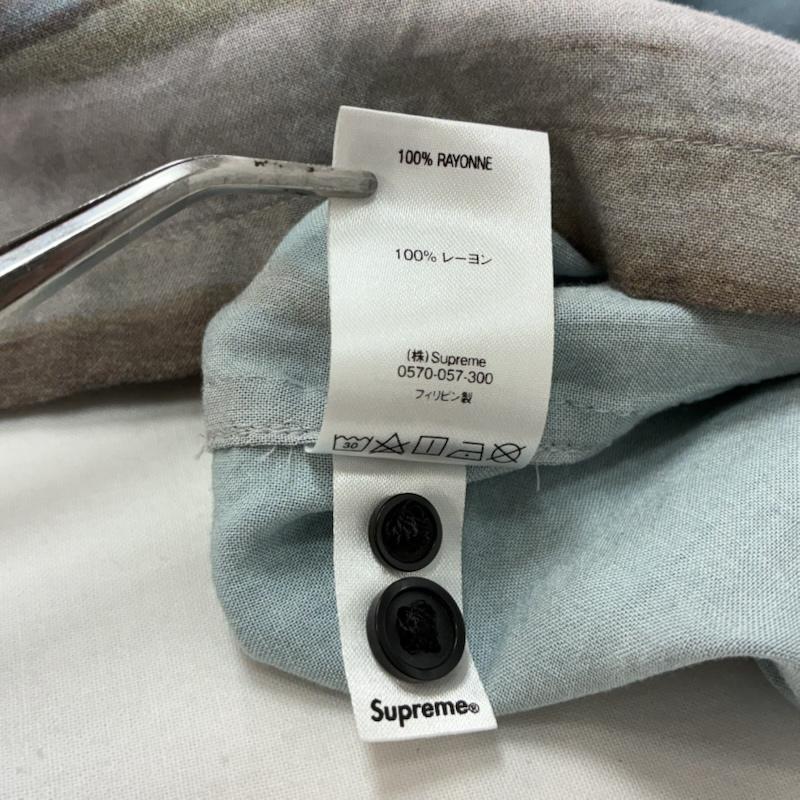 シュプリーム Supreme シャツ、ブラウス 半袖 21ss FUCK RAYON S/S SHIRT Teal キャンドル オープンカラー レーヨン シャツ M メンズ USED 古着 中古 50168784
