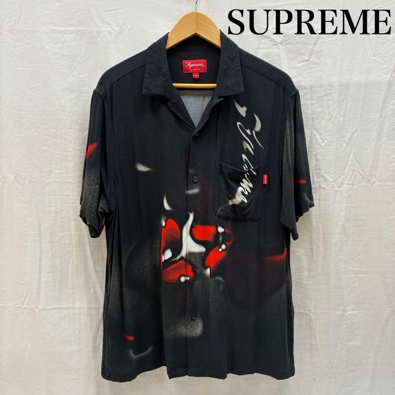 シュプリーム Supreme シャツ、ブラウス 半袖 20AW BLOW BACK RAYON S/S SHIRT リップ グラフィック アート オープンカラー レーヨン シャツ M メンズ USED 古着 中古 50168786