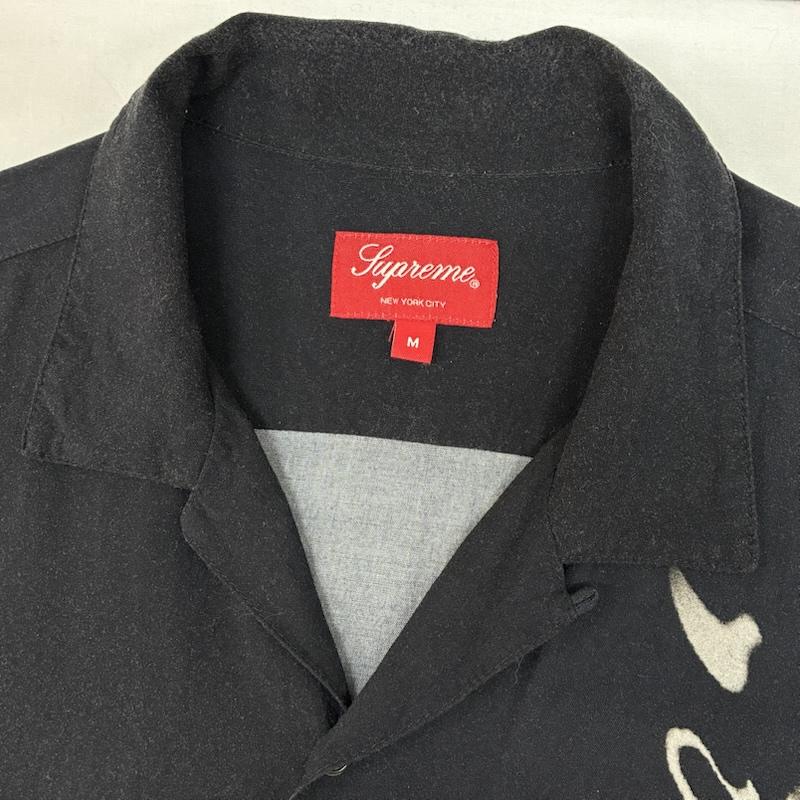 シュプリーム Supreme シャツ、ブラウス 半袖 20AW BLOW BACK RAYON S/S SHIRT リップ グラフィック アート オープンカラー レーヨン シャツ M メンズ USED 古着 中古 50168786