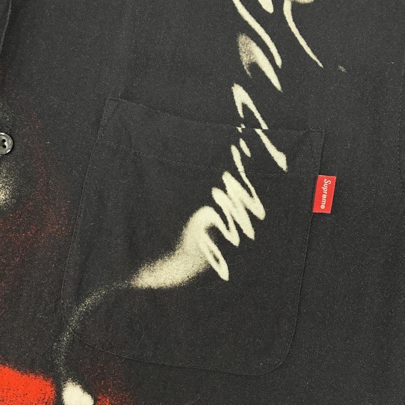 シュプリーム Supreme シャツ、ブラウス 半袖 20AW BLOW BACK RAYON S/S SHIRT リップ グラフィック アート オープンカラー レーヨン シャツ M メンズ USED 古着 中古 50168786