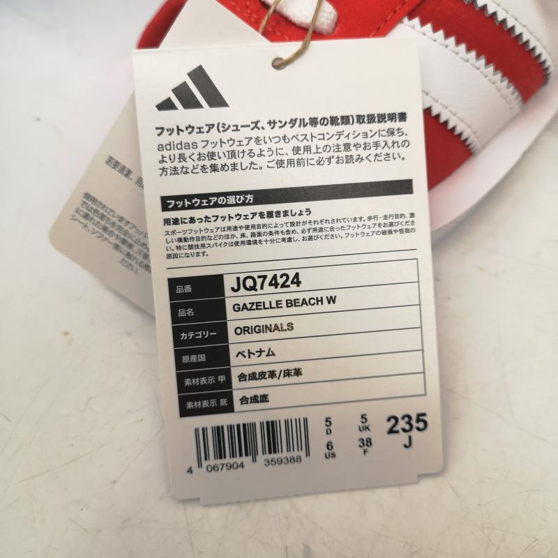 アディダス adidas サンダル サンダル GAZELLE BEACH SLIDES スニーカー サンダル JQ7424 23.5cm 赤 / レッド / red レディース USED 古着 中古 50168789