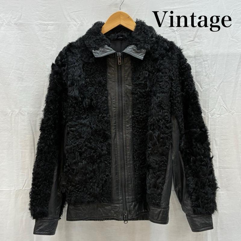 ヴィンテージ VINTAGE ジャケット、上着 レザージャケット クマジャン レザー ボア ファー グリズリー ジャケット L メンズ USED 古着 中古 50168793