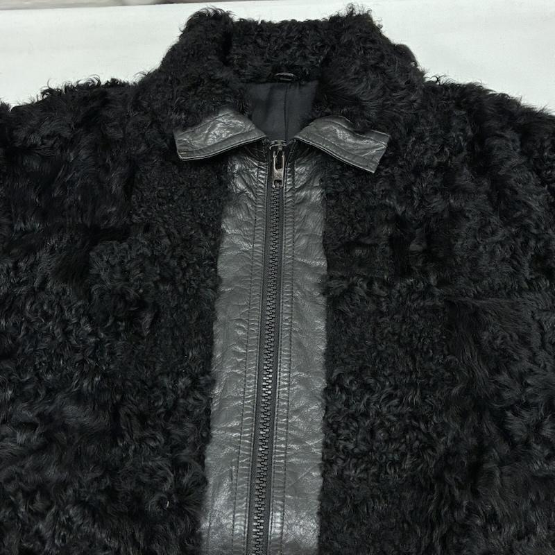 ヴィンテージ VINTAGE ジャケット、上着 レザージャケット クマジャン レザー ボア ファー グリズリー ジャケット L メンズ USED 古着 中古 50168793