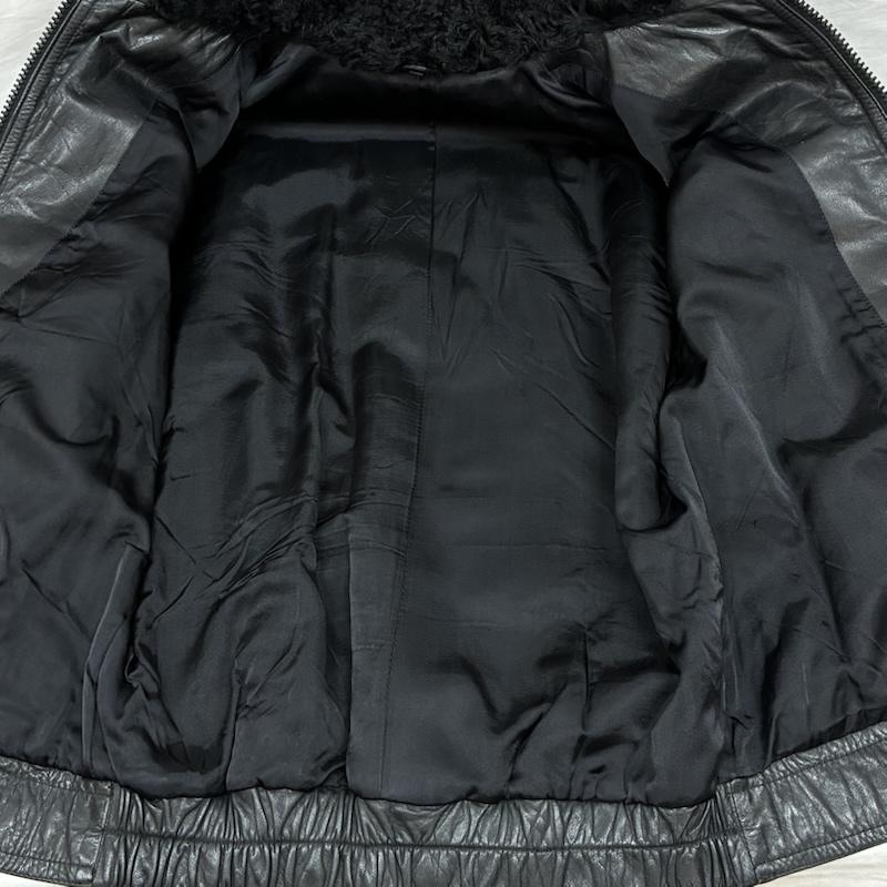 ヴィンテージ VINTAGE ジャケット、上着 レザージャケット クマジャン レザー ボア ファー グリズリー ジャケット L メンズ USED 古着 中古 50168793