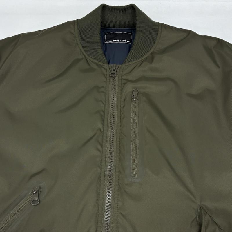 ナンバーナイン NUMBER (N)INE ジャケット、上着 フライトジャケット 21AW PRINTED ASYMMETRIC POCKET MA-1 アシンメトリック ポケット フライト ジャケット 3 メンズ USED 古着 中古 50168798