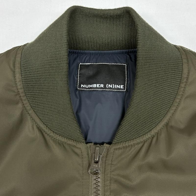 ナンバーナイン NUMBER (N)INE ジャケット、上着 フライトジャケット 21AW PRINTED ASYMMETRIC POCKET MA-1 アシンメトリック ポケット フライト ジャケット 3 メンズ USED 古着 中古 50168798
