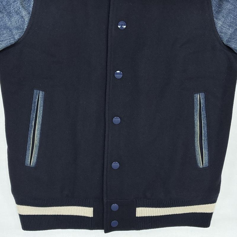 デニムバイヴァンキッシュフラグメント DENIM BY VANQUISH & FRAGMENT ジャケット、上着 ジャンパー、ブルゾン ウール リブライン 中綿 キルティング デニム スリーブ スタジャン M メンズ USED 古着 中古 50168801