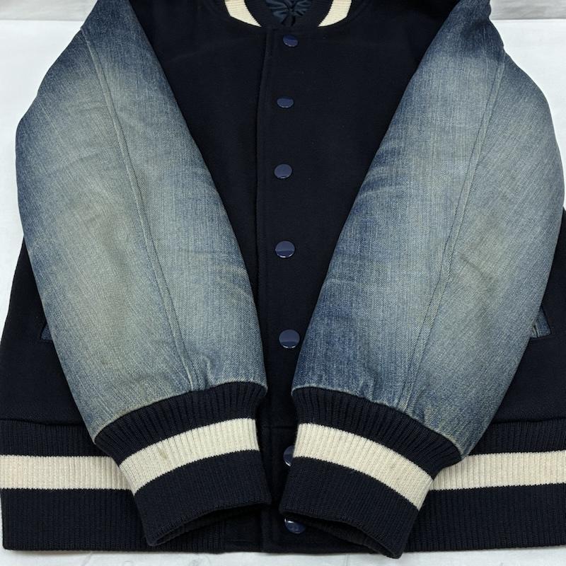 デニムバイヴァンキッシュフラグメント DENIM BY VANQUISH & FRAGMENT ジャケット、上着 ジャンパー、ブルゾン ウール リブライン 中綿 キルティング デニム スリーブ スタジャン M メンズ USED 古着 中古 50168801