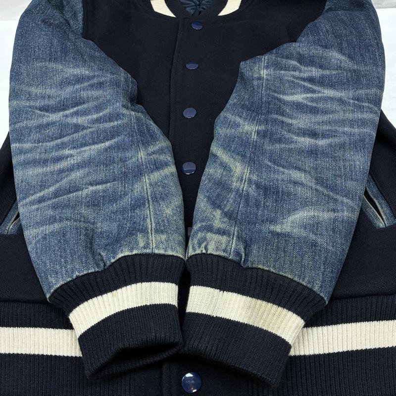 デニムバイヴァンキッシュフラグメント DENIM BY VANQUISH & FRAGMENT ジャケット、上着 ジャンパー、ブルゾン ウール リブライン 中綿 キルティング デニム スリーブ スタジャン M メンズ USED 古着 中古 50168801