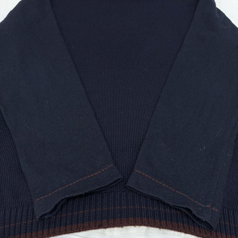 ワイズフォーメン Y s for men ニット、セーター 長袖 90s OLD ARCHIVE 茶タグ 袖 切替 リブライン ハイネック ニット セーター - メンズ USED 古着 中古 50168804