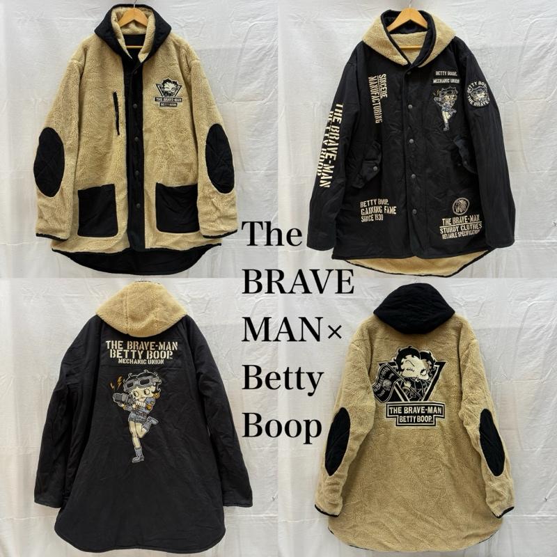 古着 USED コート コート一般 The Brave-Man ブレイブマン Betty Boop リバーシブル モッズコート フェイクムートン ボア XXL メンズ USED 古着 中古 50168805