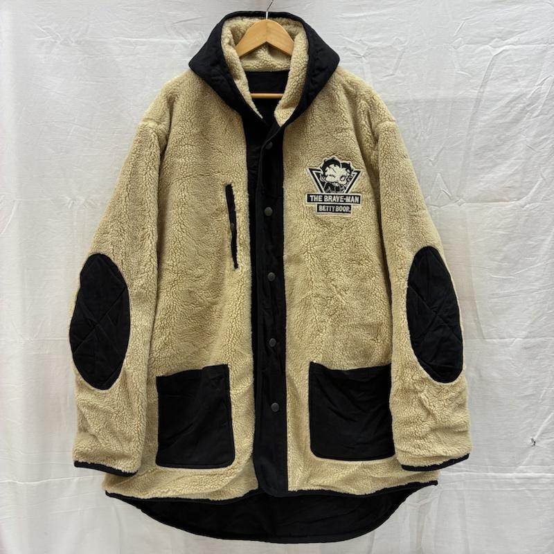 古着 USED コート コート一般 The Brave-Man ブレイブマン Betty Boop リバーシブル モッズコート フェイクムートン ボア XXL メンズ USED 古着 中古 50168805