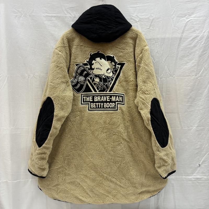 古着 USED コート コート一般 The Brave-Man ブレイブマン Betty Boop リバーシブル モッズコート フェイクムートン ボア XXL メンズ USED 古着 中古 50168805